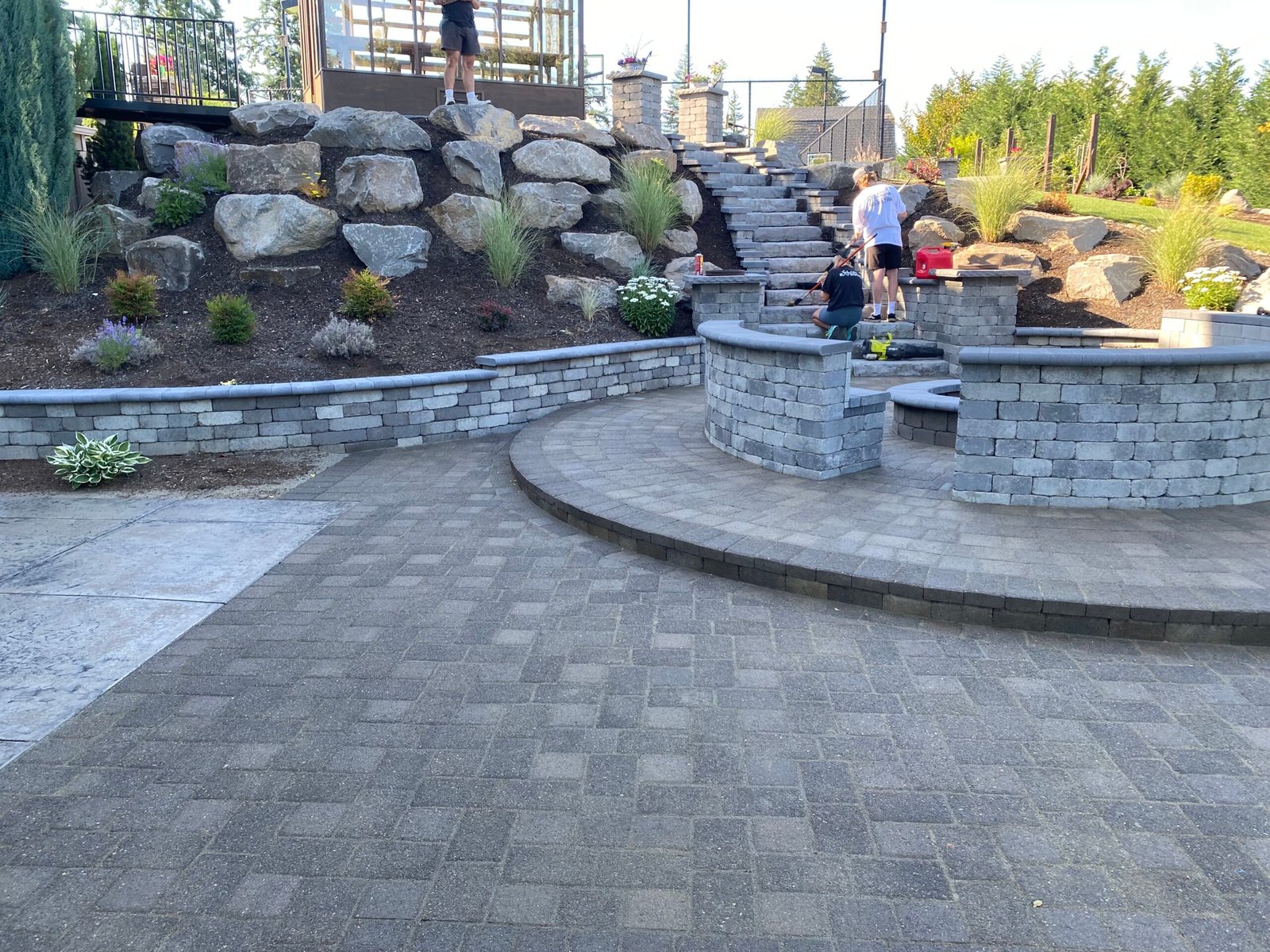 Existing paver installation restored by Clark Exteriors