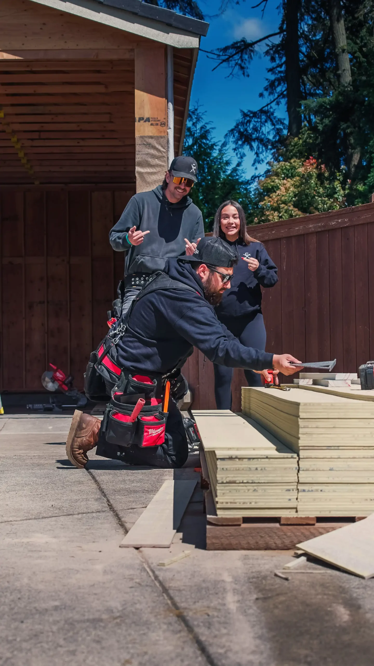 Clark Exteriors crew working together on site